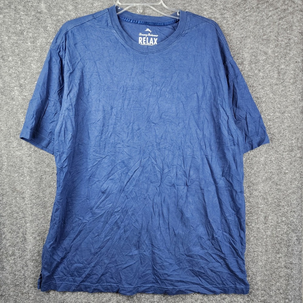 Tommy‎ Bahama T-Shirt Mens 2XL Blue Relax Pima Cotton Short Sleeve Tee